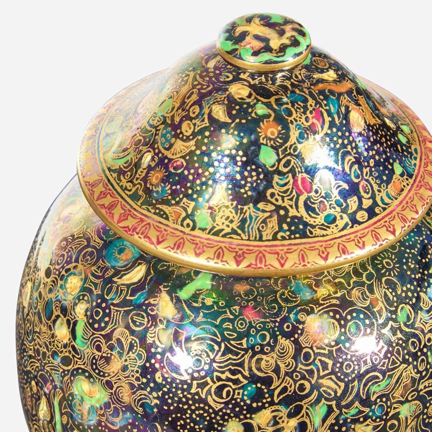 A Wedgwood Fairyland Lustre Vase and Cover UK, circa 1920