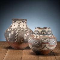 Acoma Polychrome Pottery Jars