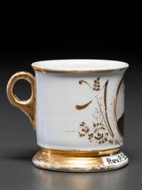A Reverend's Photographic Transfer Porcelain Occupational Shaving Mug