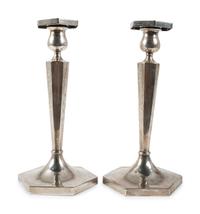 A Pair of American Silver Candlesticks