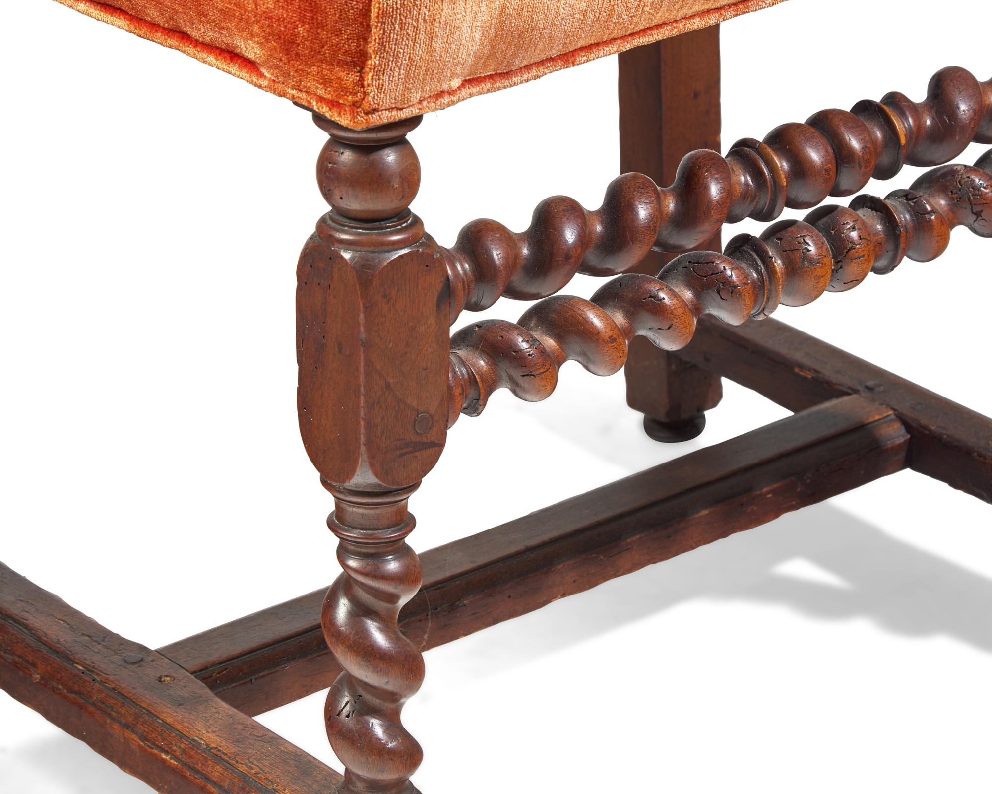 A Pair of Charles II Oak Side Chairs