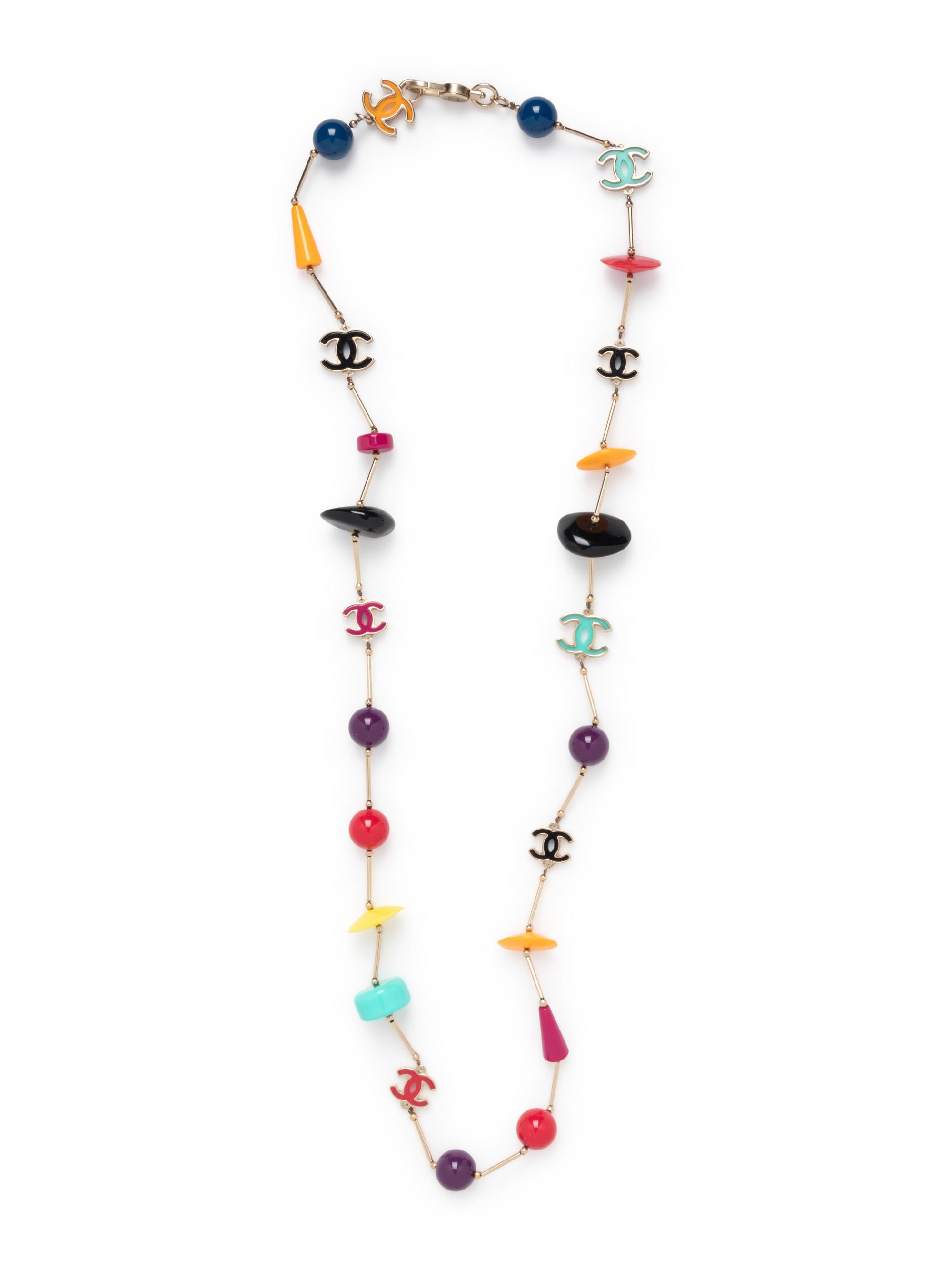 Chanel Longchain Multicolor Charm Necklace, 2008