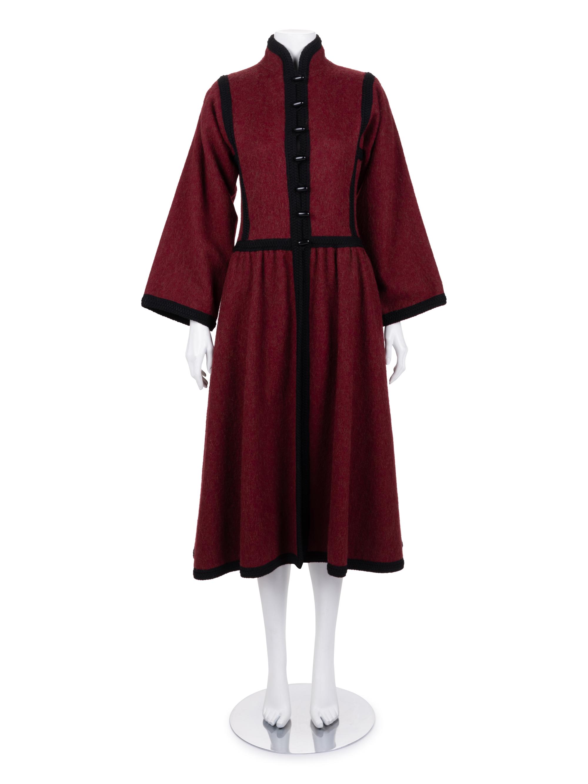 Saint Laurent Rive Gauche Wool Coat, c. 1977