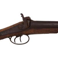Relic Condition Double Barrel Percussion Shotgun