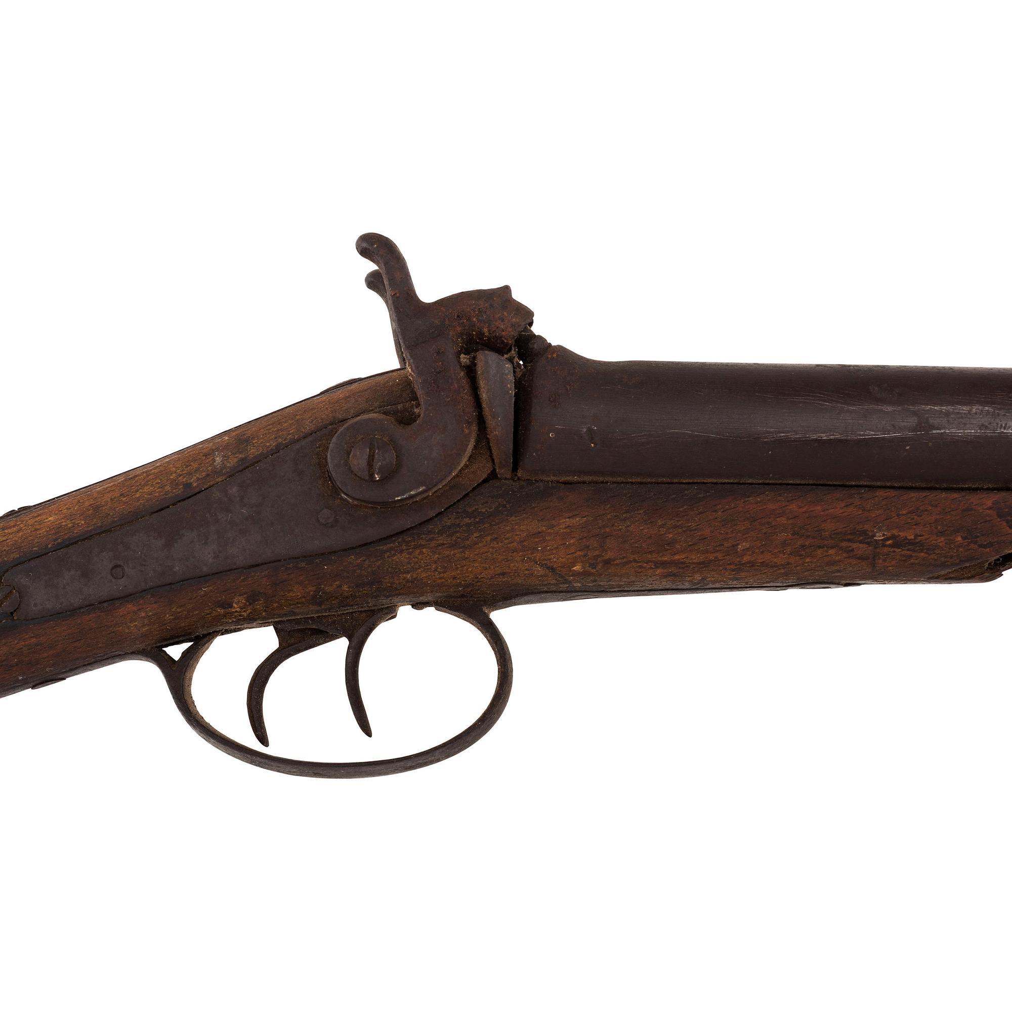 Relic Condition Double Barrel Percussion Shotgun