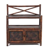 A Victorian Bamboo and Chinoiserie Decorated Etagere Shelf — LATE 19TH CENTURY