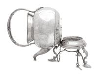 A Victorian Silver-Plate Kettle on Lampstand
