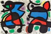 Joan Miró, (Spanish, 1893-1983), Derriere le miroir, Nos. 151-152, 186, 193-194, 203 (a group of 4)