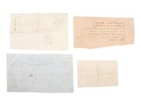 [TRANSPORTATION - AVIATION]. A group of 4 items associated with transportation, including a stock certificate of the Aerial Navigation Company, 1852.