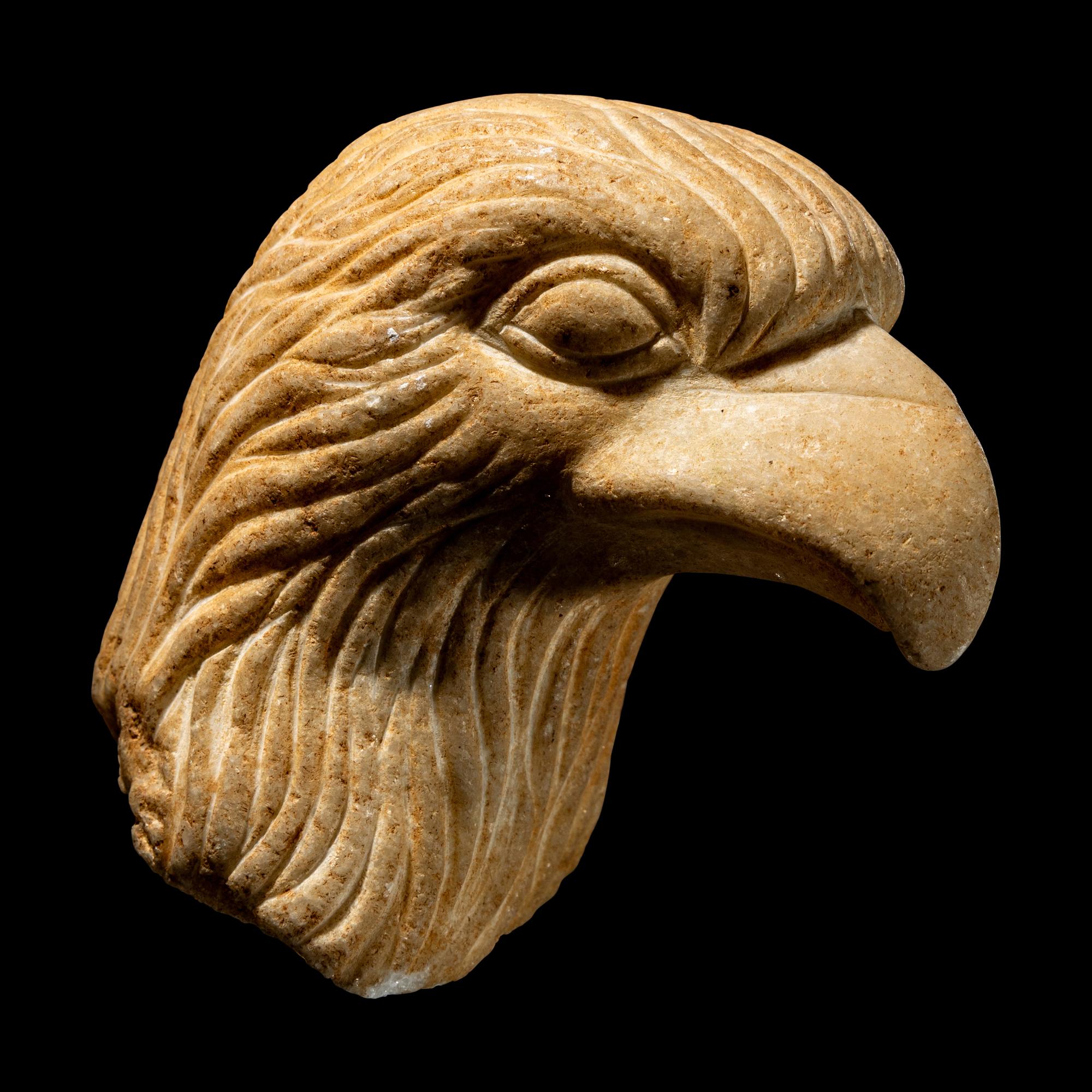 A Byzantine or Late Roman Marble Eagle Head