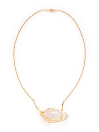 STEUBEN, YELLOW GOLD AND GLASS ‘ROSEBUD’ NECKLACE