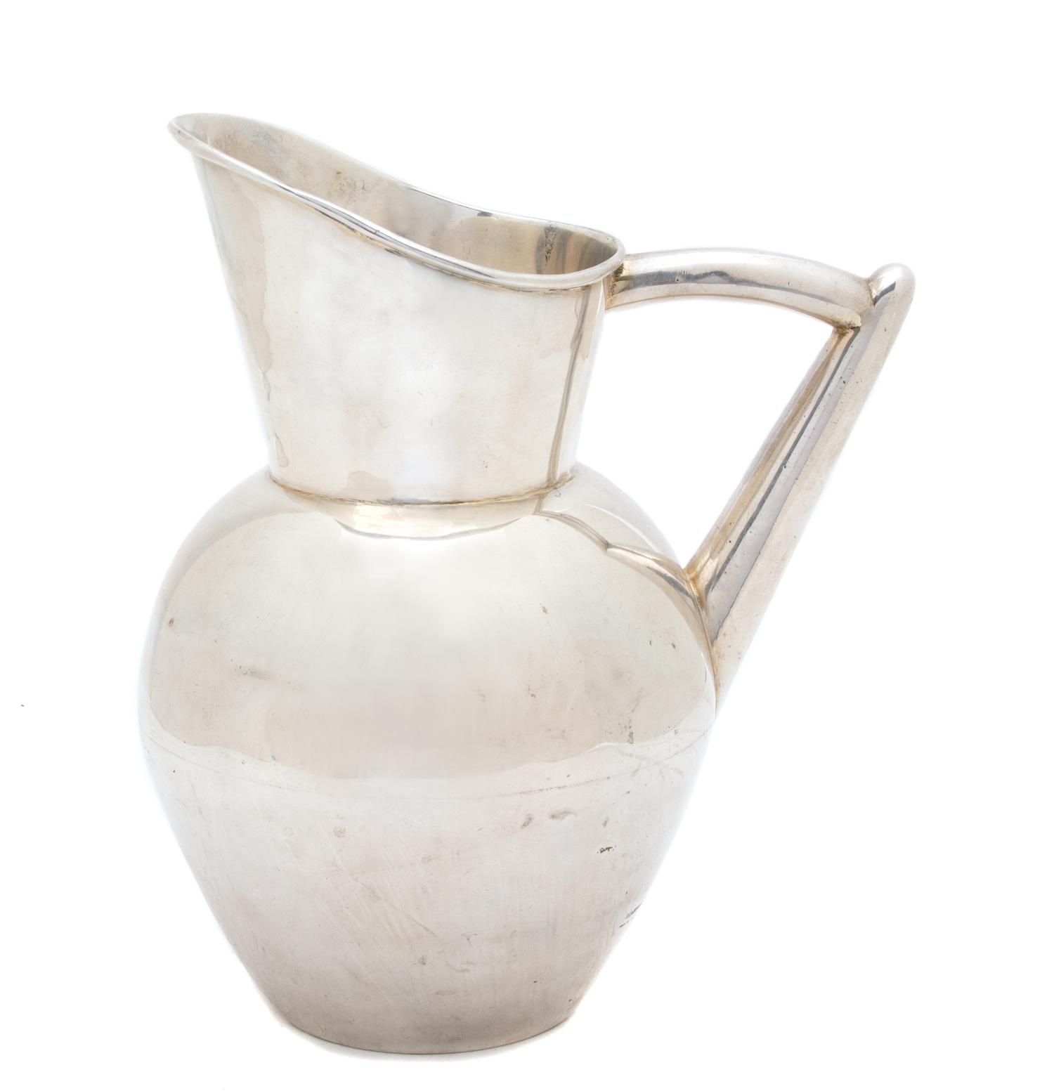 A Mexican Silver Water Pitcher, 20TH CENTURY,