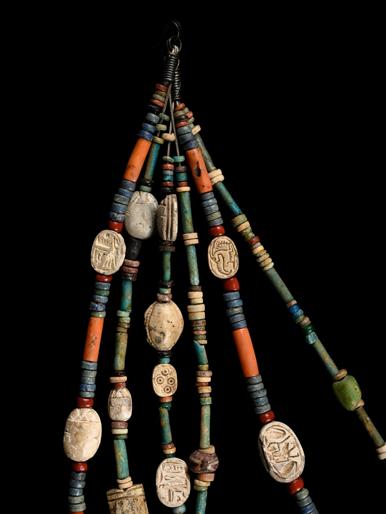 An Egyptian Stone and Faience Necklace