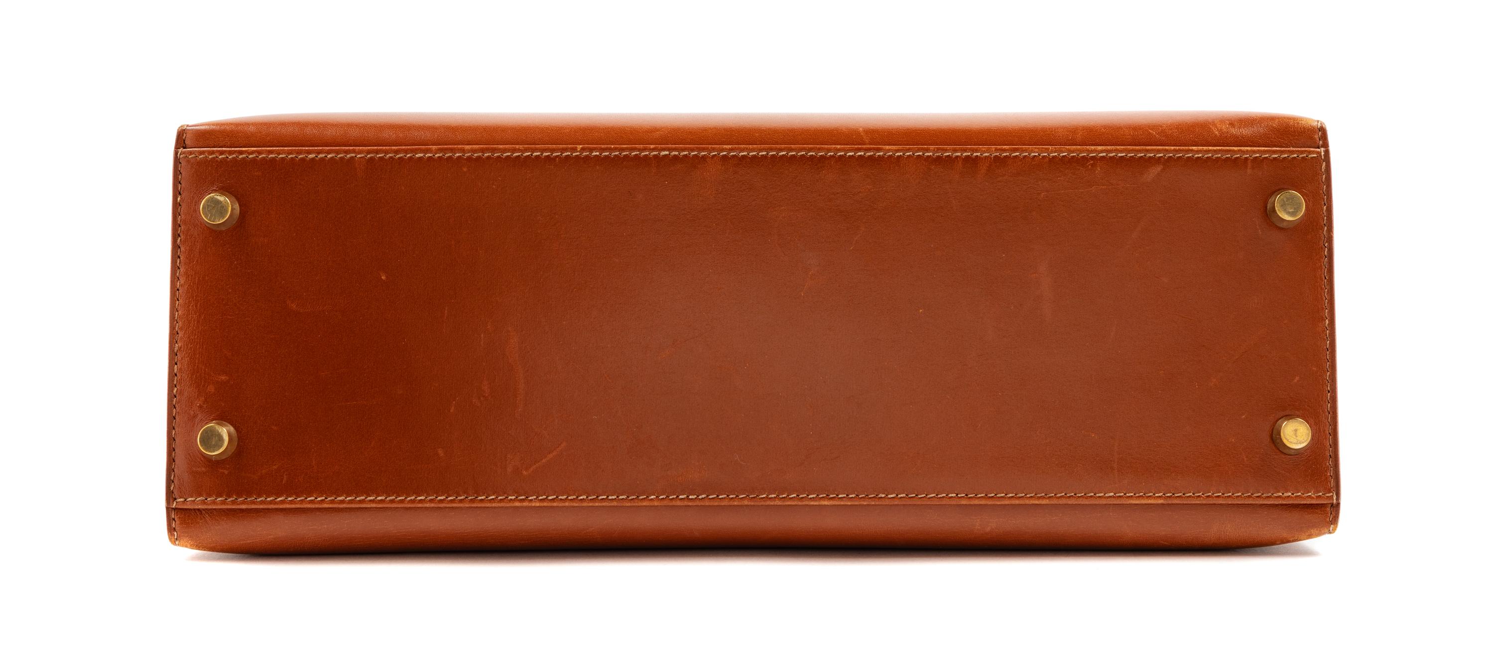 Hermès Brown Sellier 32cm Kelly Handbag, 2001
