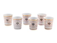 A Set of Six Khodynka Cup of Sorrows Enameled Beakers
