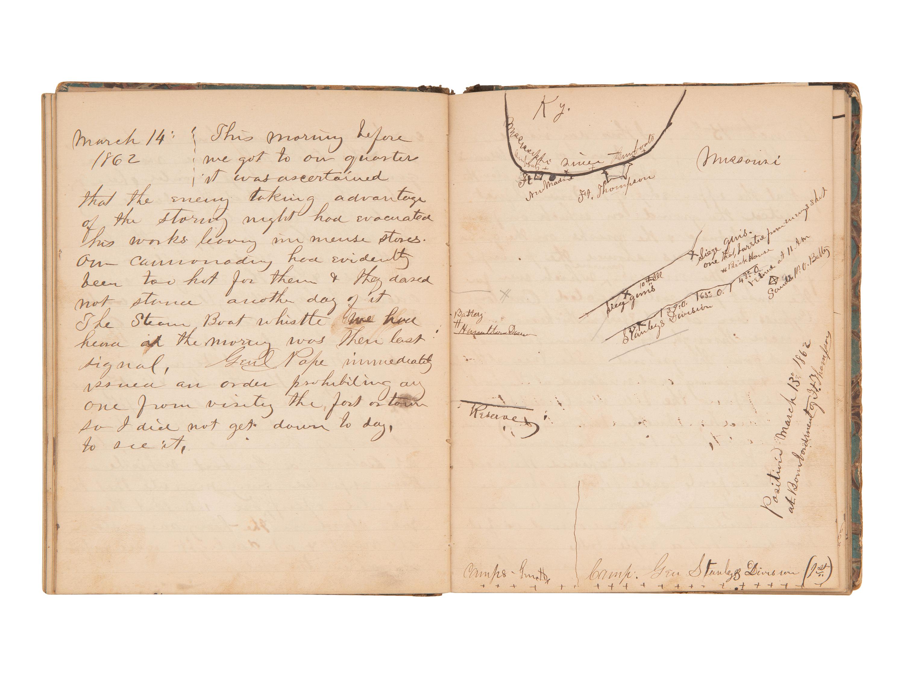 JACKSON, Col. Oscar L. (1840-1920). Five journals, incl. descriptions of Oscar L. Jackson's political activism during the 1860 campaign and his service with 63rd OVI, with campaign broadside noting Jackson as a speaker.