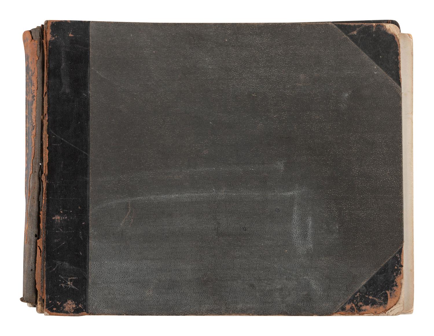 [WESTERN AMERICANA - NEW MEXICO]. Album containing photographs of cowboys and cattle in Colfax County, New Mexico, incl. views of the Urraca Ranch. Ca 1885-1895.