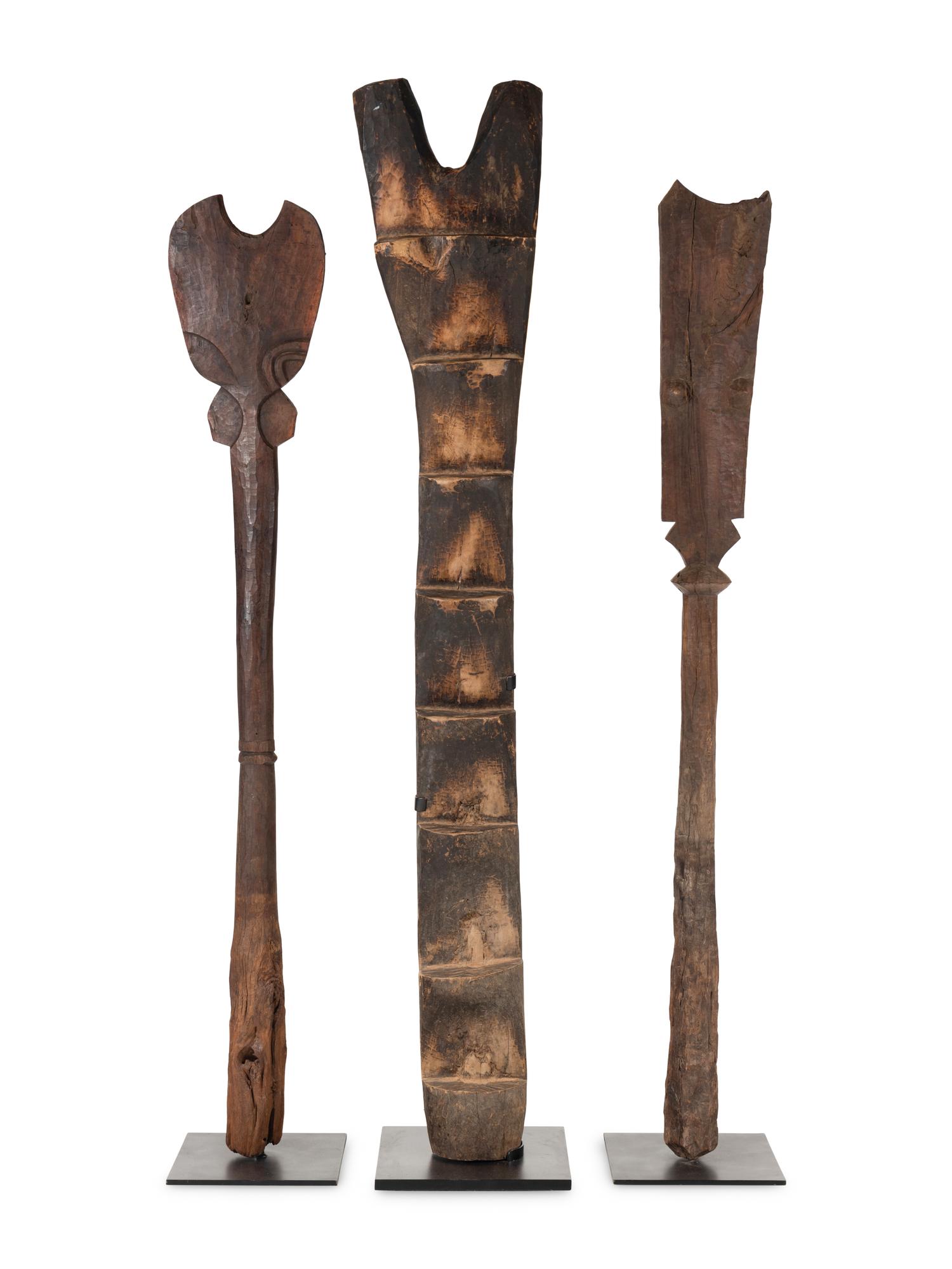 A Dogon Ladder and Two Staffs