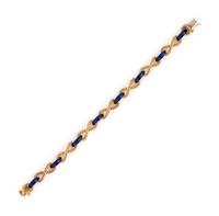 YELLOW GOLD AND ENAMEL BRACELET