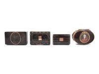A Group of Four Georgian Gold Mounted Tortoise Shell Snuff Boxes