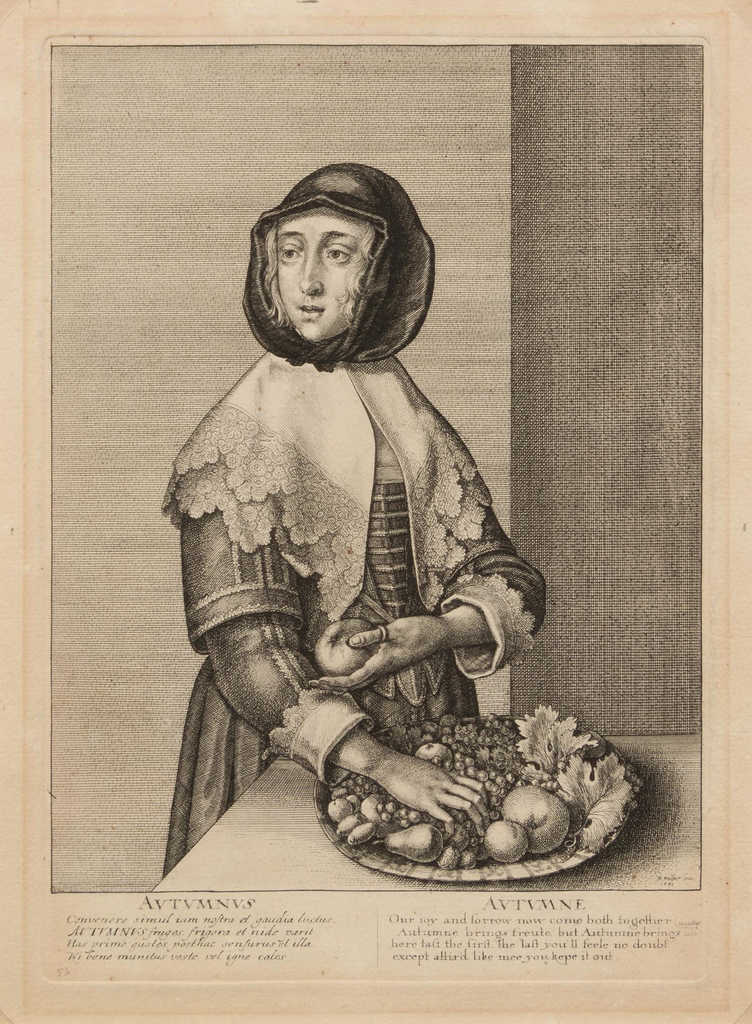 Wenceslaus Hollar, (Bohemian, 1607-1677), The Four Seasons, 1641 together with Of the Court Mouse, and Country Mouse (The Town Mouse an