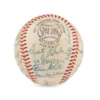 A 1956 New York Giants Team Signed Autograph Baseball Featuring Willie Mays (JSA Letter of Authenticity),