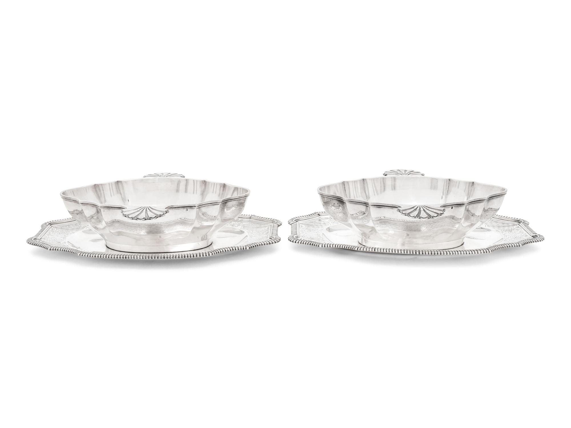A Pair of French Silver Sauce Boats