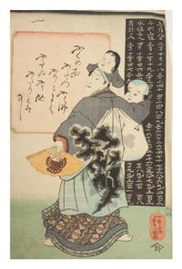 Seven Japanese Woodblock Prints Height of tallest 15 x width 10 inches.