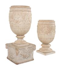 A Near Pair of Neoclassical Marble Jardinières