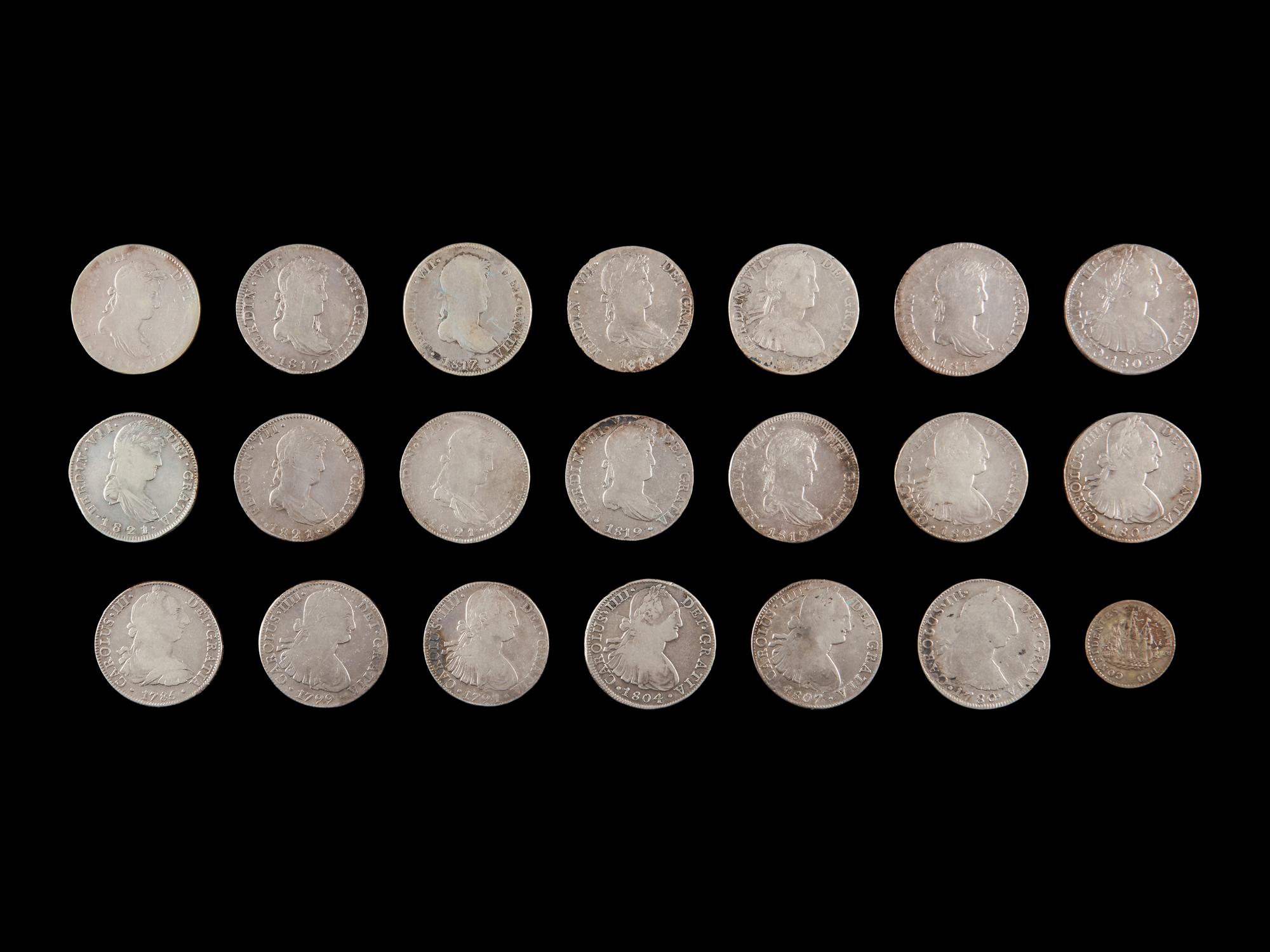 [SPANISH EMPIRE] A Group of Twenty 8-Reales Silver Coins