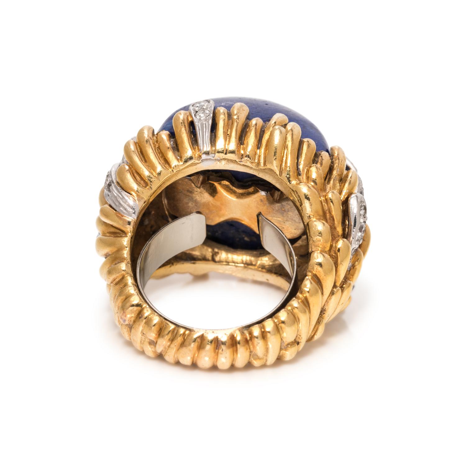 LAPIS LAZULI AND DIAMOND RING