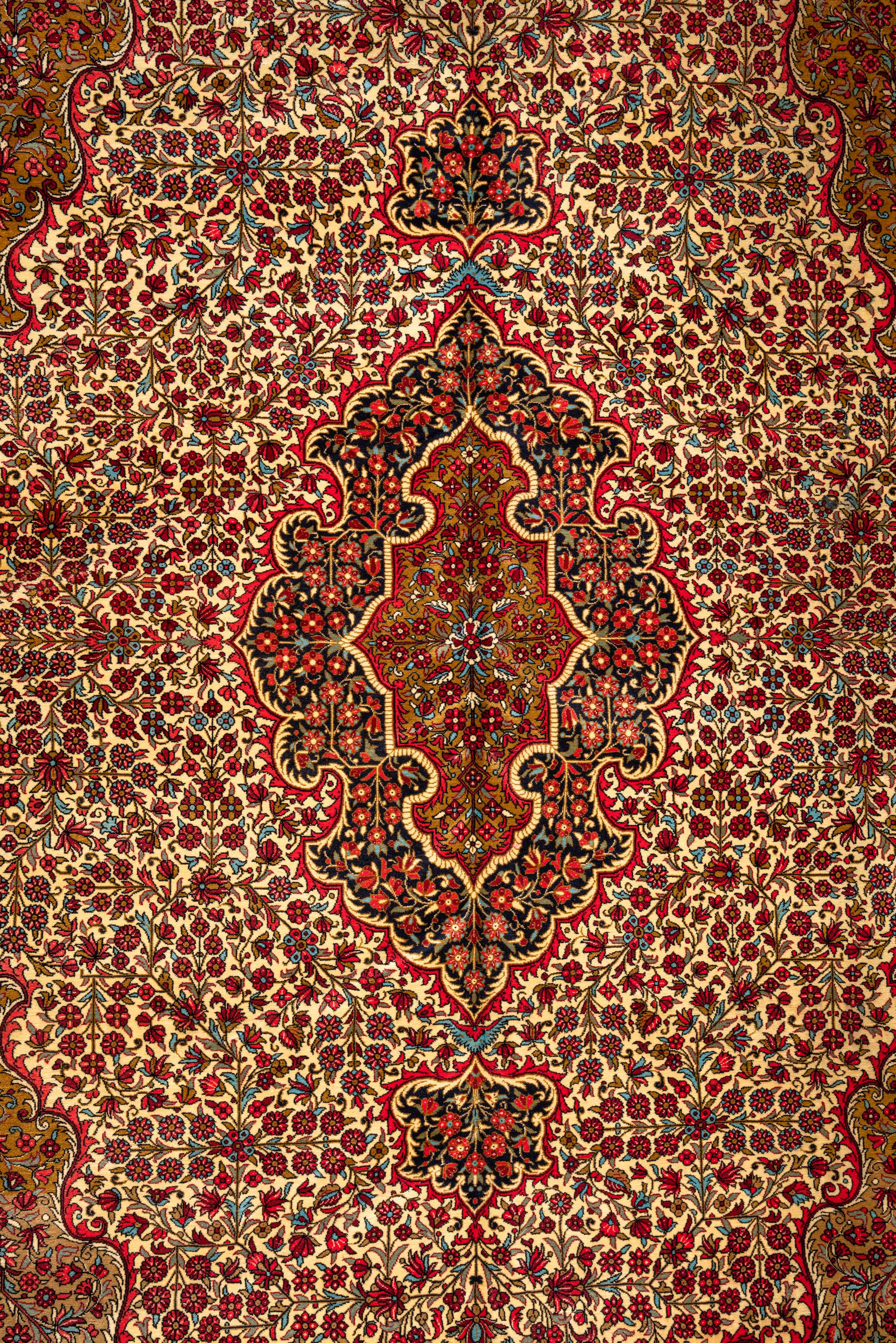 A Qum Cork Wool Rug