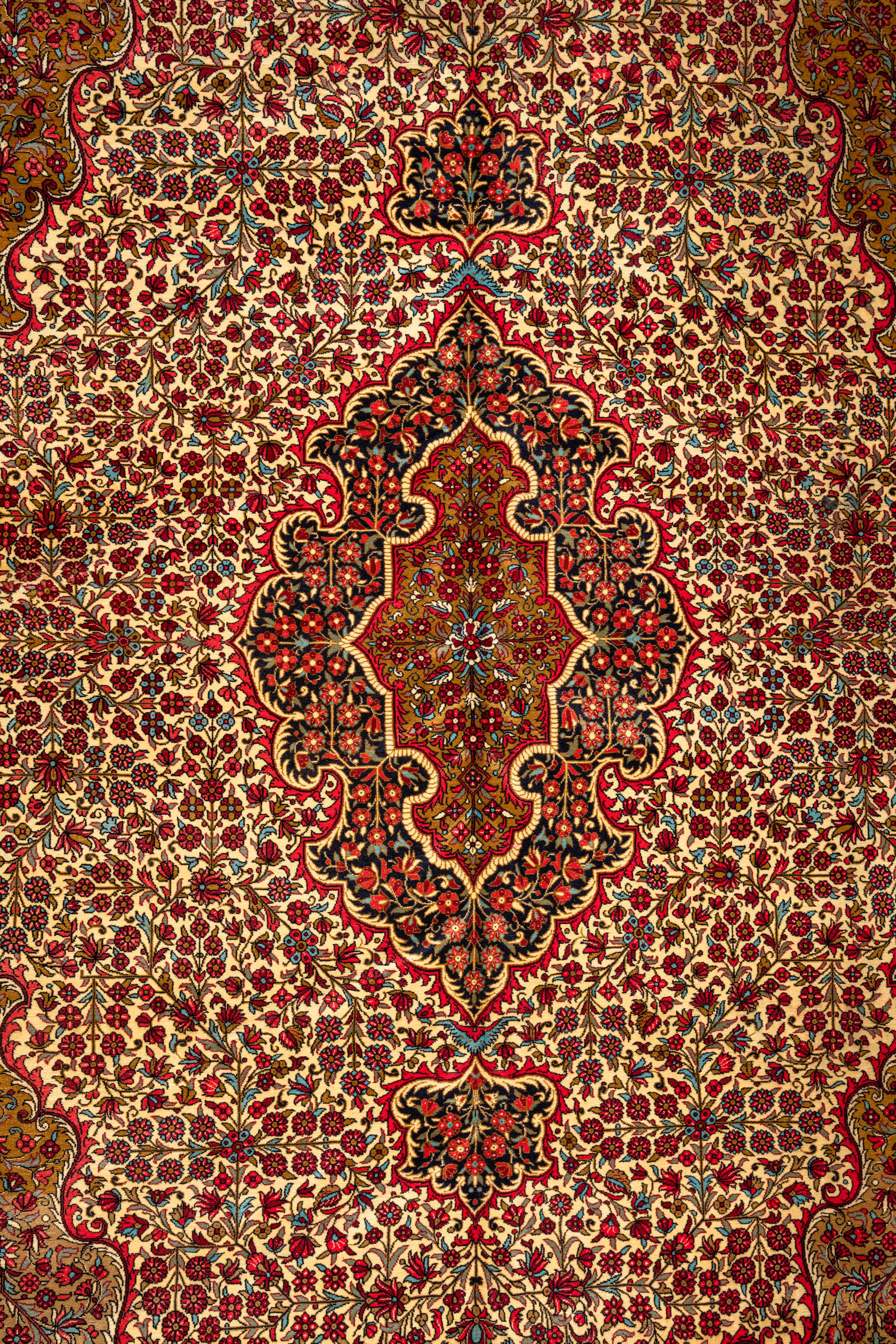 A Qum Cork Wool Rug