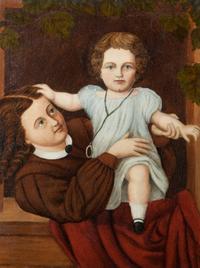 American School, (19th century), Mother and Child