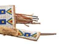 Sioux Beaded Hide Bowcase and Quiver, with Bow and Arrows
