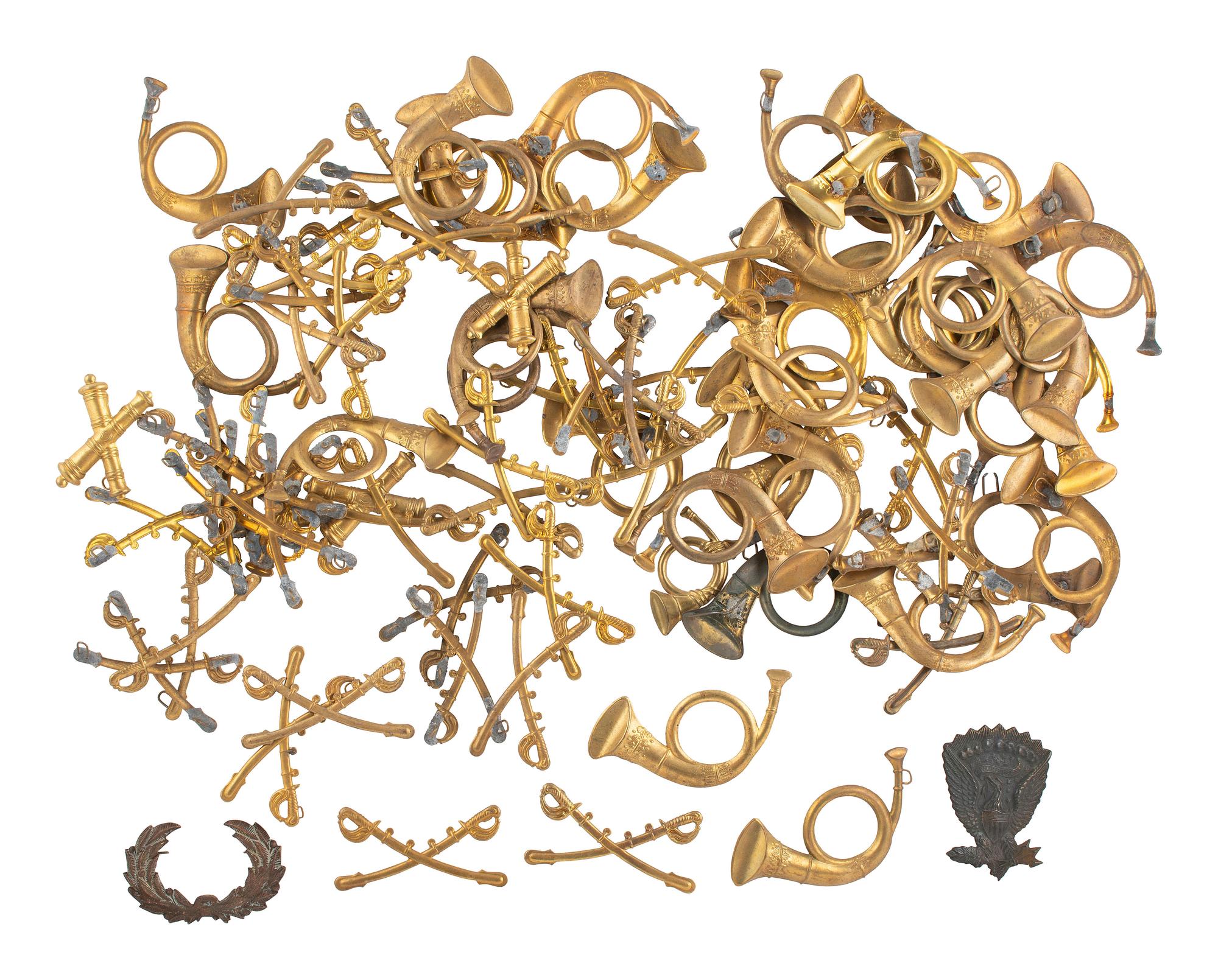 [MILITARIA] Collection of military insignia and cap devices from the Estate of Carroll J. Delery III