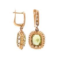 PERIDOT AND DIAMOND EARRINGS