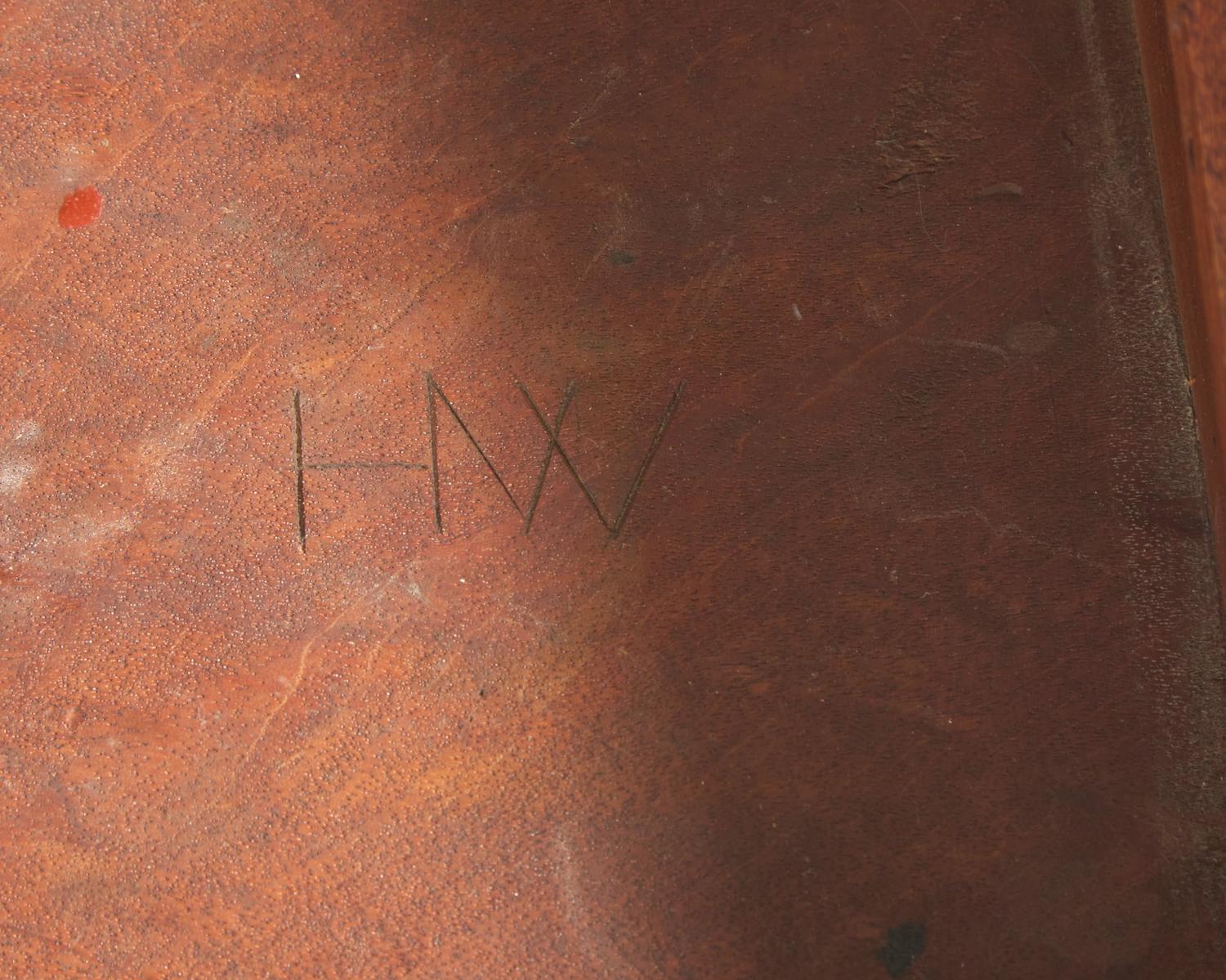 A group of four George III inlaid mahogany writing and document boxes on later stands, late 18th / early 19th century and later