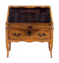 A Louis XV Style Burlwood Bureau en Pente