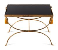 A Regency Style Gilt Metal and Glass Side Table