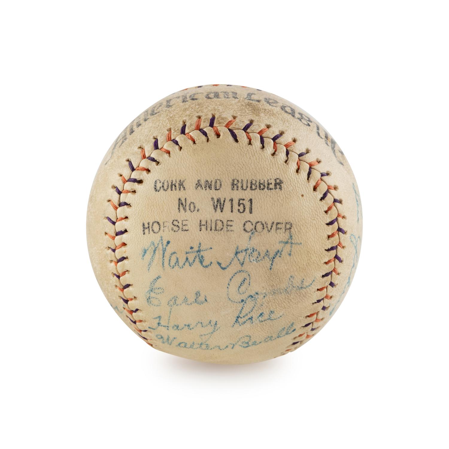 A 1926 New York Yankees Multi Signed Autograph Baseball Featuring Babe Ruth and Lou Gehrig (Beckett Authentication Services)