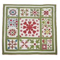 Appliquéd "sampler" album quilt third quarter 19th century