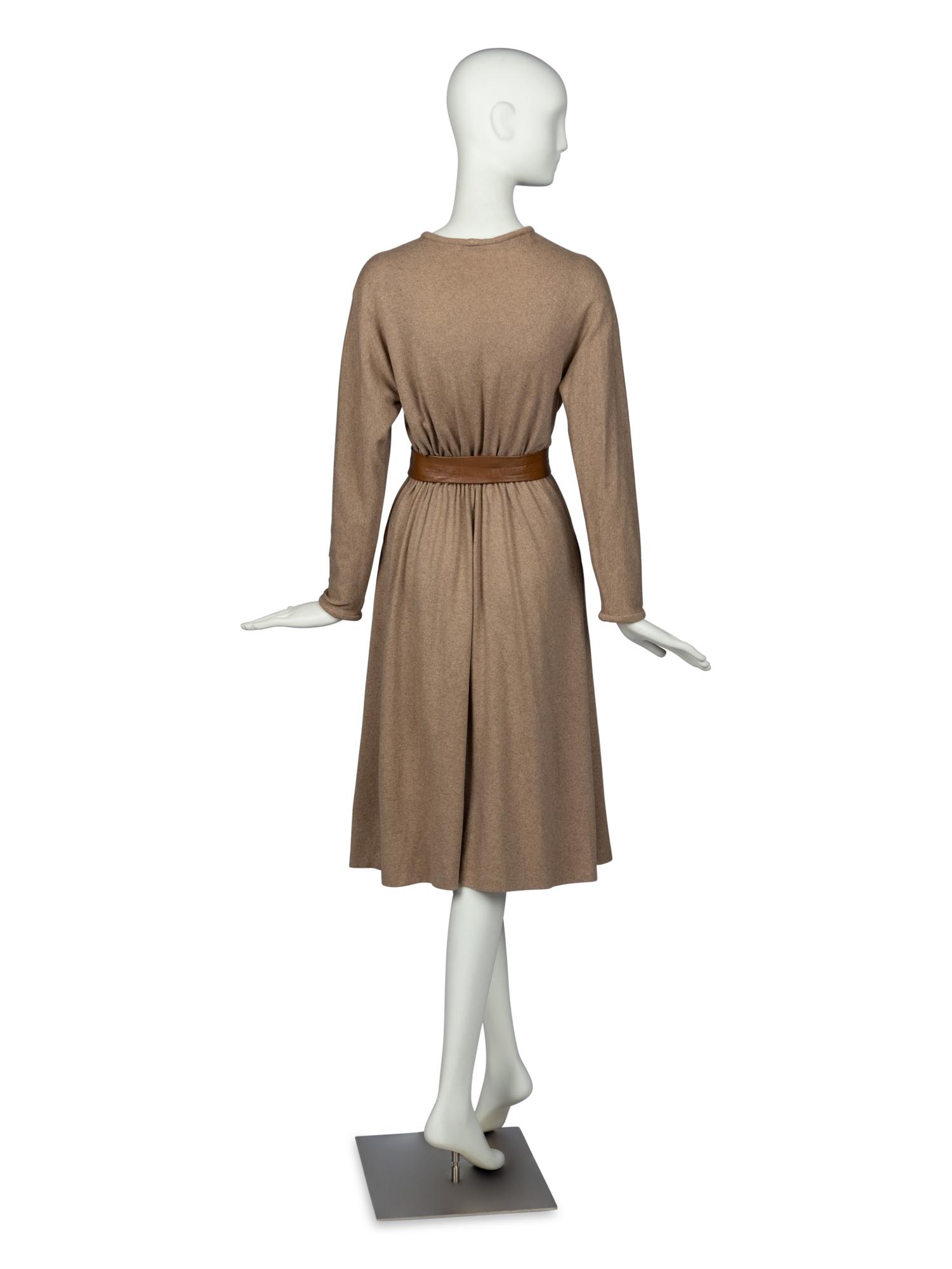 Halston Knit Dress and Leather Belt, 1970s