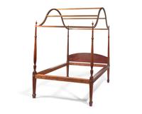 A Federal Birch and White Pine Tester Bed