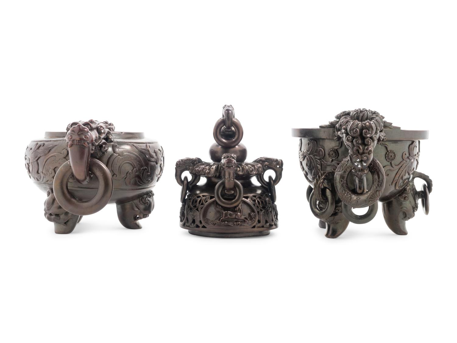 Three Chinese Carved Stone Articles