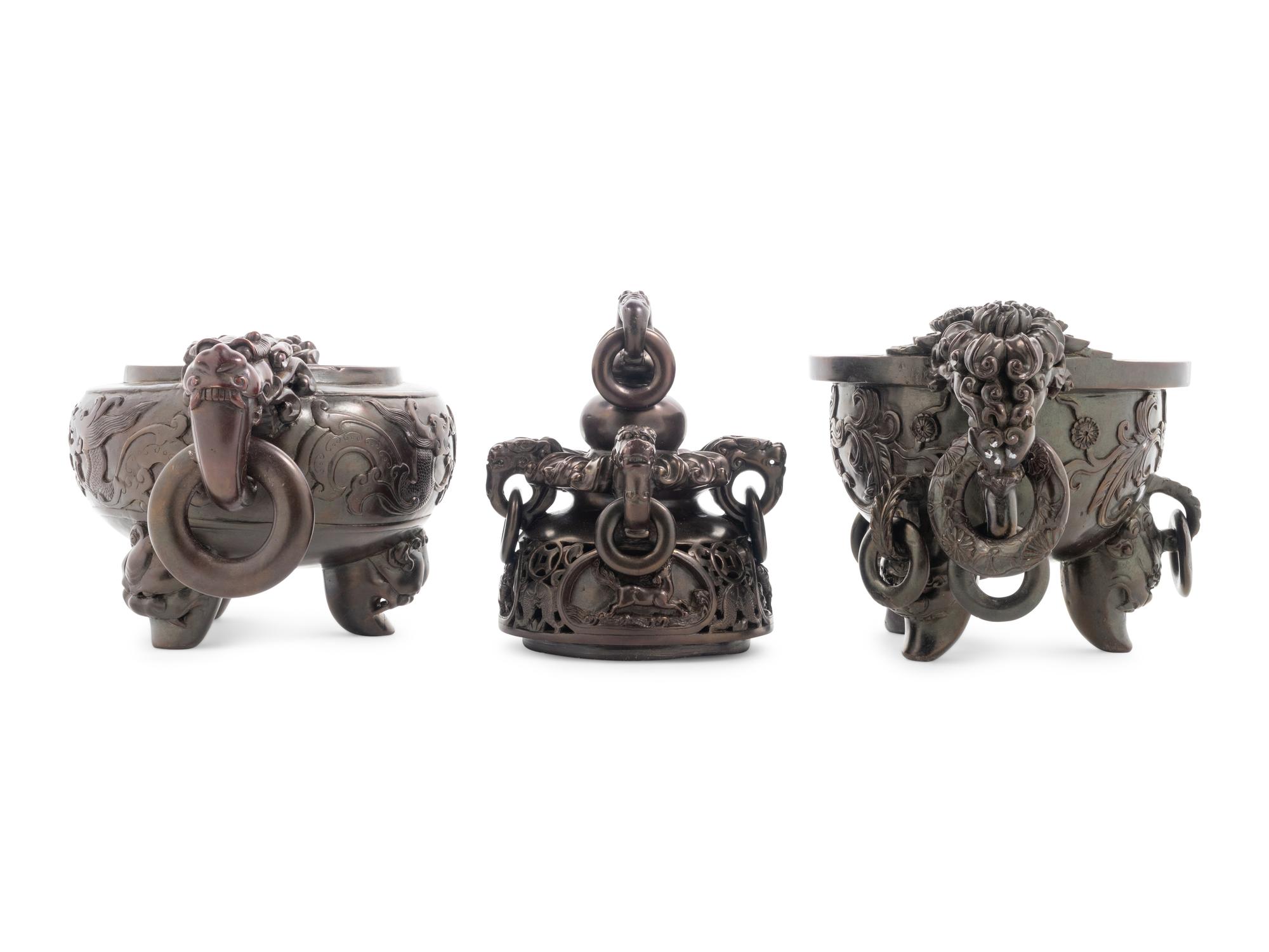 Three Chinese Carved Stone Articles