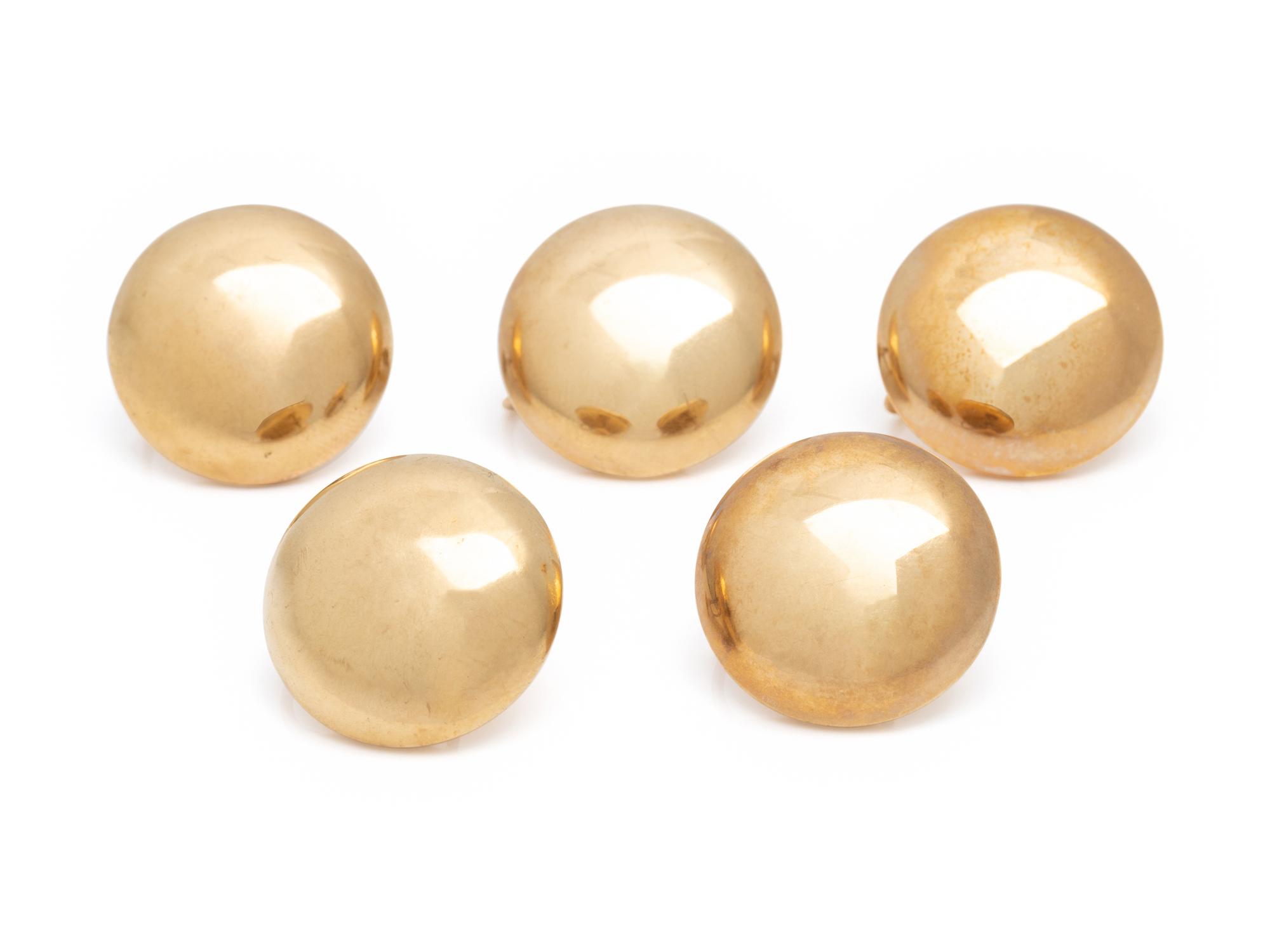 COLLECTION OF YELLOW GOLD EARCLIPS