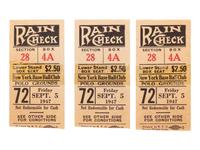 A Group of 18 Jackie Robinson Brooklyn Dodgers Ticket Stubs,