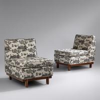 Taliesin slipper chairs, pair, c. 1955 Heritage Henredon USA
