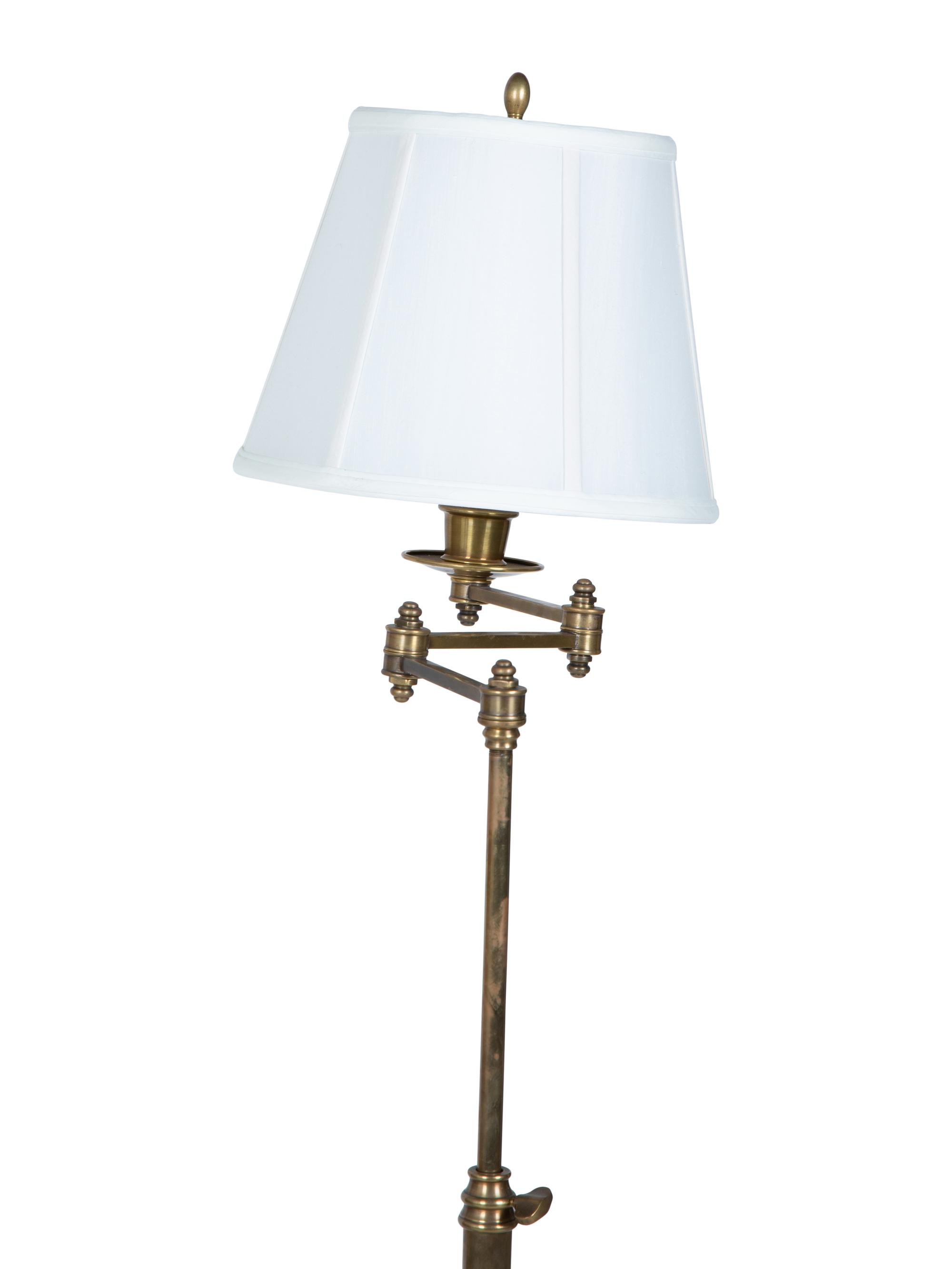 A Group of Three Brass Adjustable Floor Lamps — 20TH CENTURY